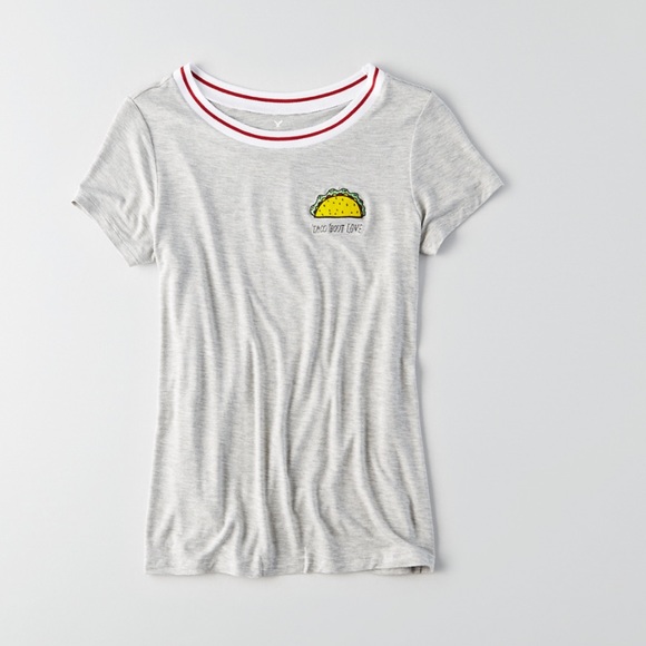 NWT AMERICAN EAGLE SOFT& SEXY PATCH T-SHIRT - Picture 1 of 4